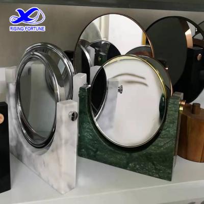 China Custom White Marble Brass Mirror for sale