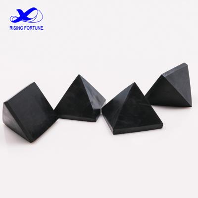 China Europe wholesale high quality natural shungite pyramid stone crystal quartz for fengshui decoration for sale