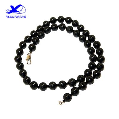 China Necklace 45CM, D10MM Round Beads, Length, Unique Europe Buy Shungite Healing Gemstones Floating Charm Necklace for sale