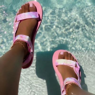 China 2021 Fashion Trend Women Summer Shoes Beach Flat Sandals Fashion Outdoor Casual Sandals Open Toe Sandalias for sale