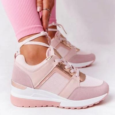 China 2022 Fashion Trend Women's Breathable Sport Casual Shoes Women's Adult Platform Mesh Sneakers for sale