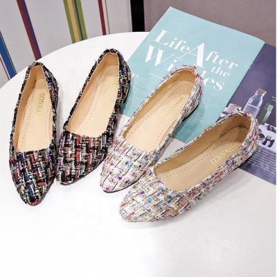 China 2022 Stylish Female Flat Office Shoes Woman Low Heel Closed Toe Flat Loafer Shoes for sale