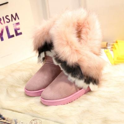 China Fashion Trend Multifunctional Women's Chestnut Snow Boots Wholesale Black Fur Winter Shoes Boots For Women for sale