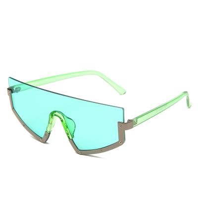 China Fashionable Rimless Gold Metal Sunglasses Sports Half Frame Square Transparent Ocean Running Sun Glasses Wholesale Gafas Seller for sale