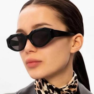 China Fashion Sunglasses 2020 New Summer Irregular Plastic Sunglasses Cute Oval Frame Women Small Eye Wear Vintage Korean Cheap Custom Logo for sale