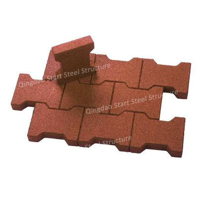 China Horse barn Dog Bone Horse Stable Pathway Rubber Brick Paver Flooring Rubber Floor Tiles for sale