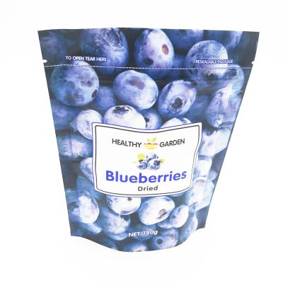 China 2020 Fashion Moisture Proof Stand Up Pouch Bags Food Grade Plastics Packaging For Dried Fruit Blueberries for sale