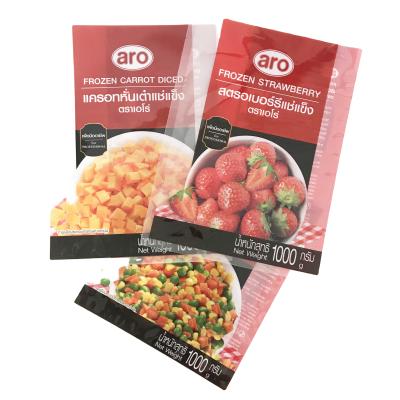 China Security Custom Vacuum Printing Plastic Bags For Food Packaging Three Side Sealed Vegetable Packing Bag Fruit Bags for sale