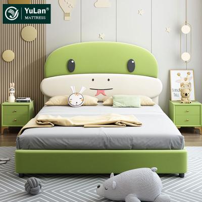 China Other Modern Cute Cartoon Bed Queen Size Luxury Leather Cartoon Snake Solid Wooden Bed for sale