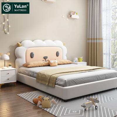 China Other Luxury Cartoon Bed Modern Design Frame Sheep Solid Wood Leather Cute Bed zu verkaufen