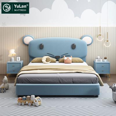 China Other Luxury Cute Cartoon Bed Modern Design Frame Mouse Solid Wood Leather Bed zu verkaufen