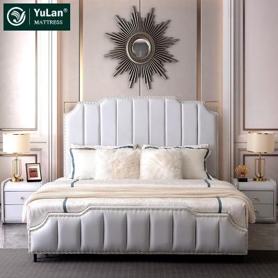 China Wholesale Adjustable Bedroom Furniture Leather Bed Frame Modern King Size Bed (Other) Factory for sale