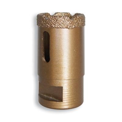 China Masonry Ceramic Drilling HCP Drilling Vacuum Diamond Drill Bit Diamond Welded Core Bit Hole Saw For Ceramic Tile Marble Stone Brick Porcelain Fiberboard VBCB 32 for sale