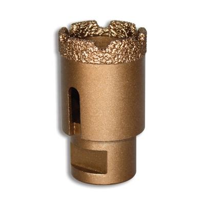 China Ceramic Masonry Drilling HCP Vacuum Diamond Drill Bit Diamond Welded Core Bit Hole Saw For Ceramic Tile Marble Stone Brick Porcelain Fiberboard VBCB 35 for sale