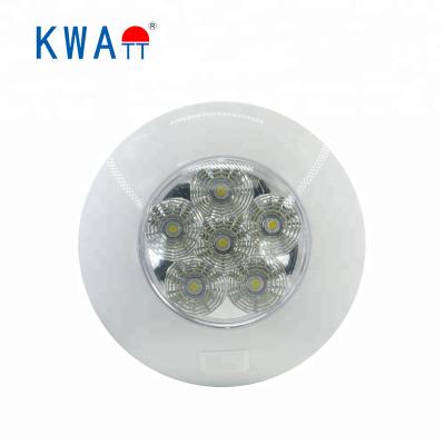 China White Polycarbonate 143mm Lens 12V 6 LED Round Interior Ceiling Light For Boat Yachat Marine RV Cabin for sale