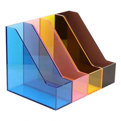 China Factory Direct Selling Environmentally Friendly Colorful Acrylic Unique Design Acrylic Folder Holder For Folder for sale