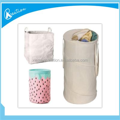 China Eco-friendly morder canvas laundry basket, canvas laundry, canvas basket for sale