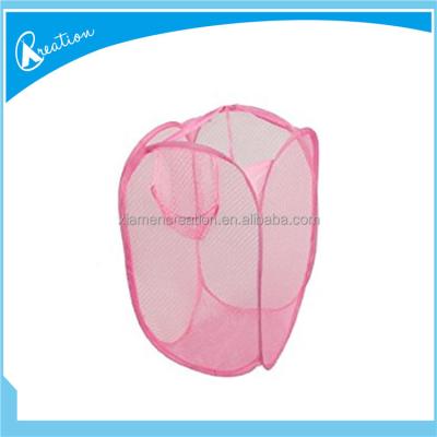 China Eco Friendly Foldable Mesh Design Clothes Stroage Pop Up Laundry Basket for sale