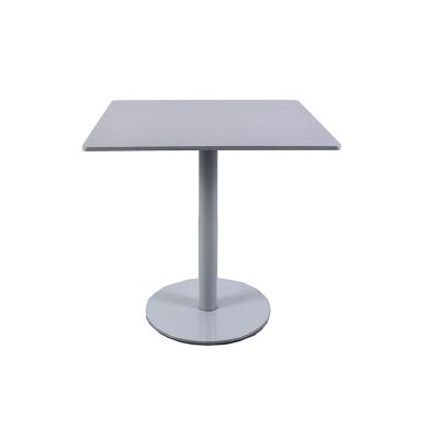 China Modern Cafe Table 4 Square Seating Outdoor Dining Table With Round Base for sale