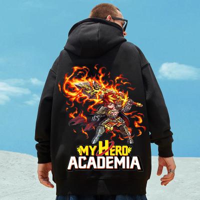 China Anti-shrink Japanese Anime Harajuku Hero Mys Fashionable Sweatshirt Print Academia Design Hooded Sweatshirt Men for sale