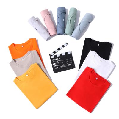 China Wholesale Pure High Quality Anti-wrinkle Cotton Round Neck T-shirt Asia Code Ladies Many Colors Solid Color Short Sleeves for sale