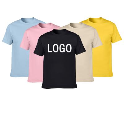 China Compressed Wholesale Custom Printed Embroidered Logo Ring Spun Blank 100% Cotton T Shirt Men T-shirt for sale