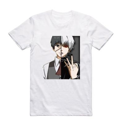 China Japanese Anime Tokyo Ghoul Ken Kaneki Breathable Printing Men Summer T-shirt Casual O-Neck for sale