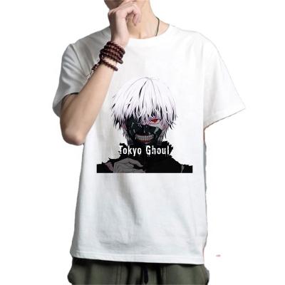 China Breathable T Shirt Men Tokyo Ghoul Printed 100% Cotton Anime Short Sleeve T-Shirt for sale