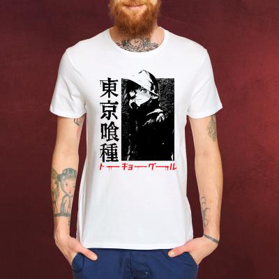 China Breathable High Quality Cotton Waist European Shorts Sleeved Tokyo Ghoul Print T-shirt for sale