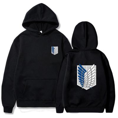 China Breathable Attack On Titan Hoodie Long Sleeve Loose Pullover Tops Unisex Clothing for sale