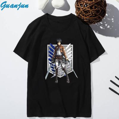 China Anti Shrink Japanese Anime Attack On Titan Cotton T-shirt European Size Men's Short Sleeves for sale