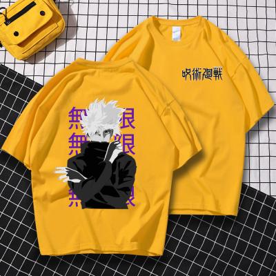 China High Quality Jujutsu Kaisen Harajuku Compressed Design Anime Cotton T-shirt Summer Short Sleeves for sale