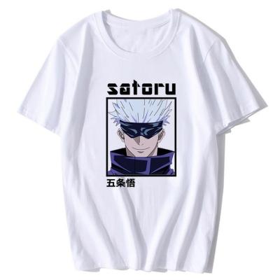 China Anime Jujutsu Kaisen Cotton Breathable Gojou Satoru Unisex T-Shirt for sale