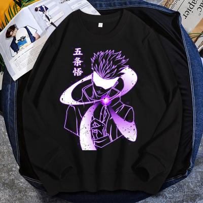 China Anti-Wrinkle Japanese Anime Harajuku Design Jujutsu Kaisen Gojo Goto Knotweed Yuhito Printed Crewneck Sweatshirt for sale