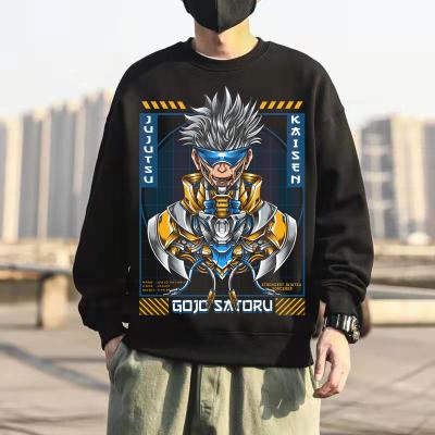 China Anti-wrinkle Japanese Anime Harajuku Design Jujutsu Kaisen Gojo Satoru Fu Hei Hui Printed Crewneck Sweatshirt for sale