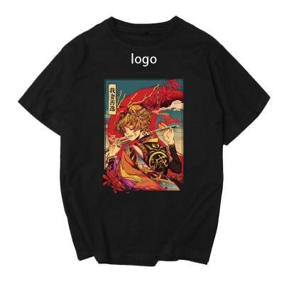 China Anti Pilling Men's T-shirt Tops Kawaii Hunter X Hunter Tshirt Demon Slayer T Shirt Crewneck Fit Soft Anime Manga Tee Shirt Clothes for sale