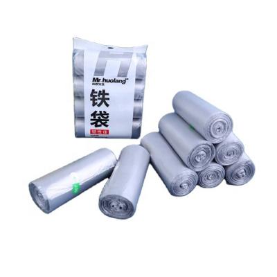 China Silver Printed PE Plastic Lining Trash Can Liner Heavy Duty PE 120 Pieces In Roll Garbage Bag for sale