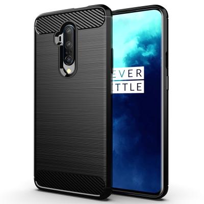 China Brushed Texture For Oneplus 8 8Pro (5G) 5 6T 7TPro Version Carbon Fiber Mobile Phone Case Cover Global Hybrid Silicone TPU Protective Soft for sale