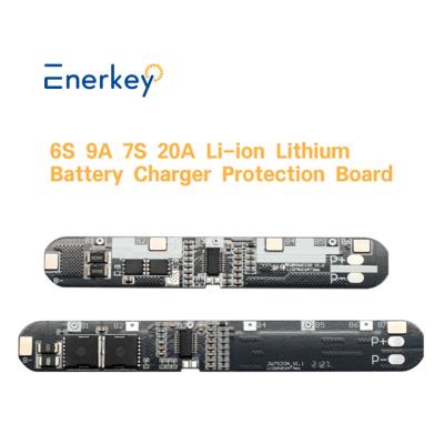 China Enerkey 6S 10A 22.2V/7S 20A 24V Li-ion Litio 18650 Batería BMS Packs Junta de protección de PCB en venta