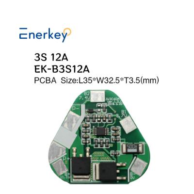 China Enerkey 3S 12A 11.1V 12.6V 18650 Li-ion Lithiumbatterijpakketten BMS-bescherming PCB-bord voor elektrische auto Te koop