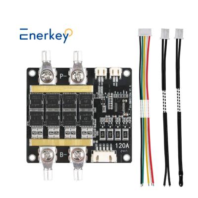 China Enerkey BMS 4S 12V 120A Tabla de protección de la batería de iones de litio 3.2V con BMS de equilibrio para el paquete de baterías 18650 12V en venta