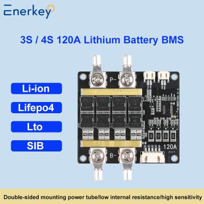 China Enerkey Hardware BMS 3S 4S 12V 60A 80A 100A 120A LiFePO4 Battery PCB With Balance For Motorcycle for sale