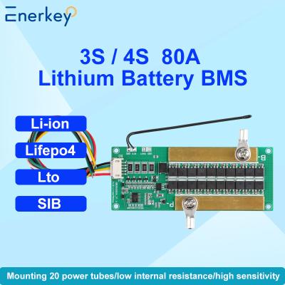 China Enerkey Standard NMC/LFP/LTO/SIB BMS 3S 4S 10A-80A Pico 150A con NTC y BMS de hardware de células de equilibrio en venta