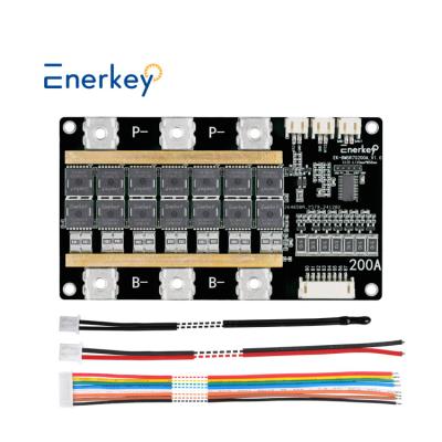 China Enerkey 6S 24V 200A PCB BMS Schutzbrett für 6 Packungen 18650 Lifepo4 Batteriezelle für Sonnenlicht zu verkaufen