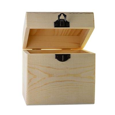 China Eco-friendly high quality solid cube raw material natural wooden case in bulk unfinished cheap cover for sale