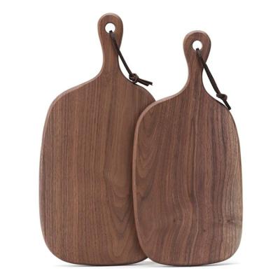 China Viable Home Decor Bread Food Fruit Black Walnut Solid Wood Small Cutting Board Set for sale