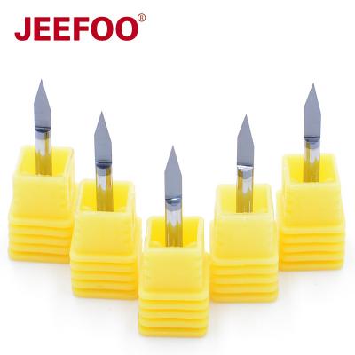 China Cutting 3.175mm Tungsten Cutter V Shape Carbide PCB Engraving Bits CNC Router Tool Coating Acrylic Carving A Series for sale