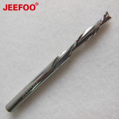 China Cut 3.175*17 (A Serie) Jeefoo Down Cut / Left-Helical Two Flute Router Bits / CNC Machines / Acrylic /For End Mills / MDF / PVC / Aluminum for sale