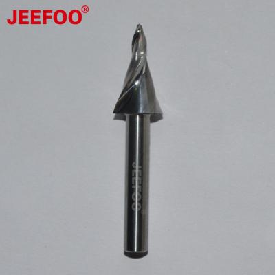 China Cutting Letter 6*12*28Degree*1.5 Mini Cutter, Taper Two Flute Spiral Carbide CNC Router Bits, LED Diffuser A Series for sale