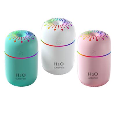 China 2022 Car Home Decoration Star Cup 7 Colors Night Light 300ml Warm Humidifier For Car Home Office for sale